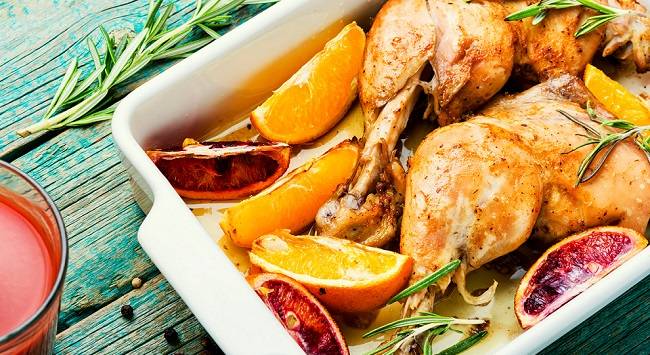 Cozido de Frango com Molho de Laranja