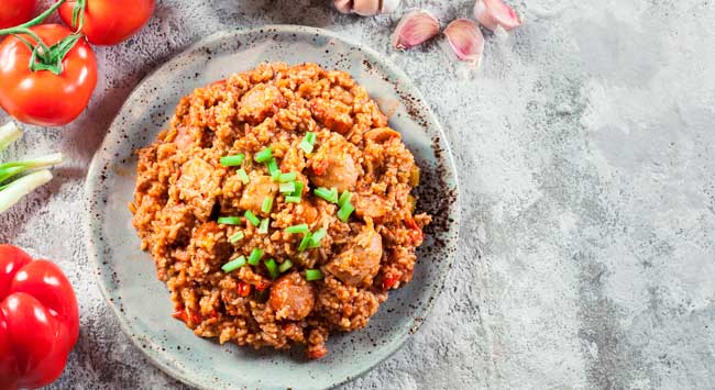 Arroz com Frango com Linguiça