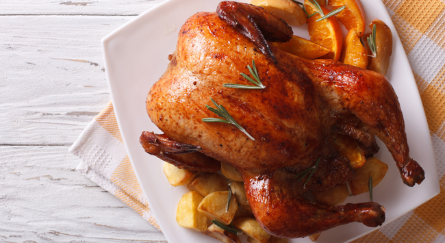 Frango de Padaria com Maionese Caseira, Laranja e Alecrim