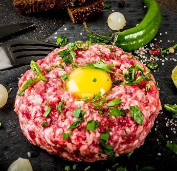 Tartare com picles de pupunha