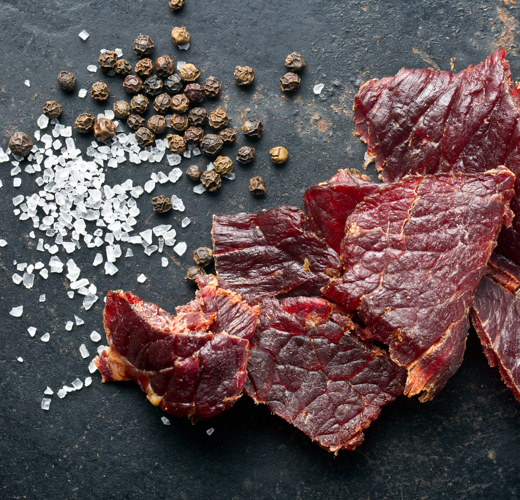 Carne seca frita com açaí