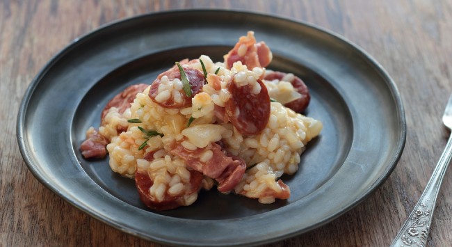 Risoto de Calabresa e Limão Siciliano