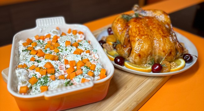 Fiesta Seara Com Salada de Batatas Colorida e Cremosa