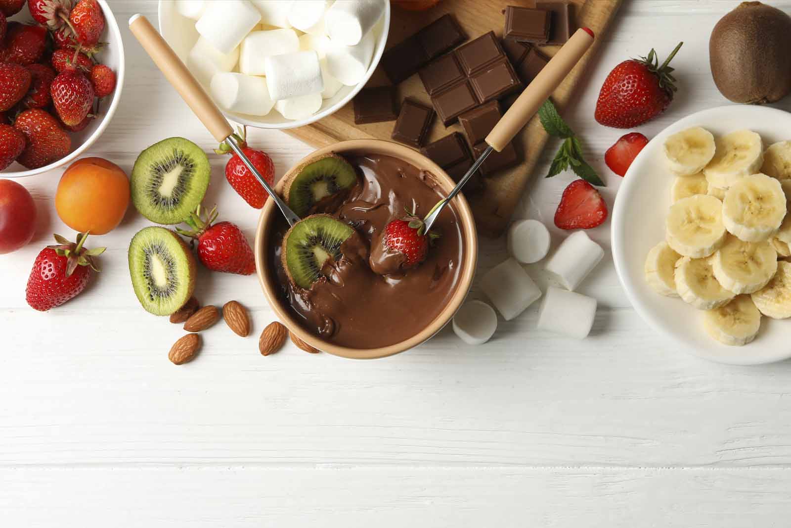 fondue de frutas