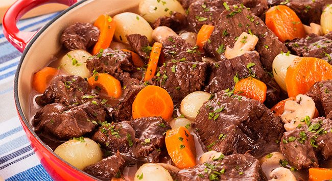 Boeuf bourguignon com Paleta